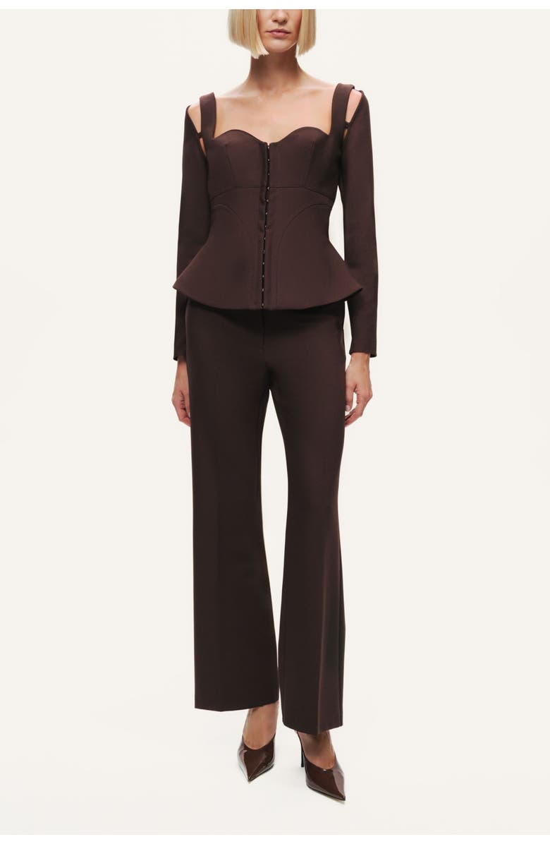 Nocturne Cut-Out Sweetheart Corset Top, Alternate, color, Dark Brown