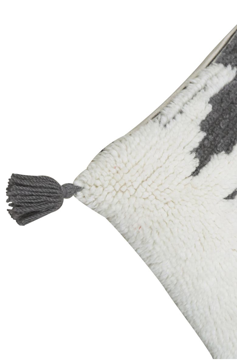 Lorena Canals Nomad cushion Zagros, Alternate, color, Natural, Charcoal