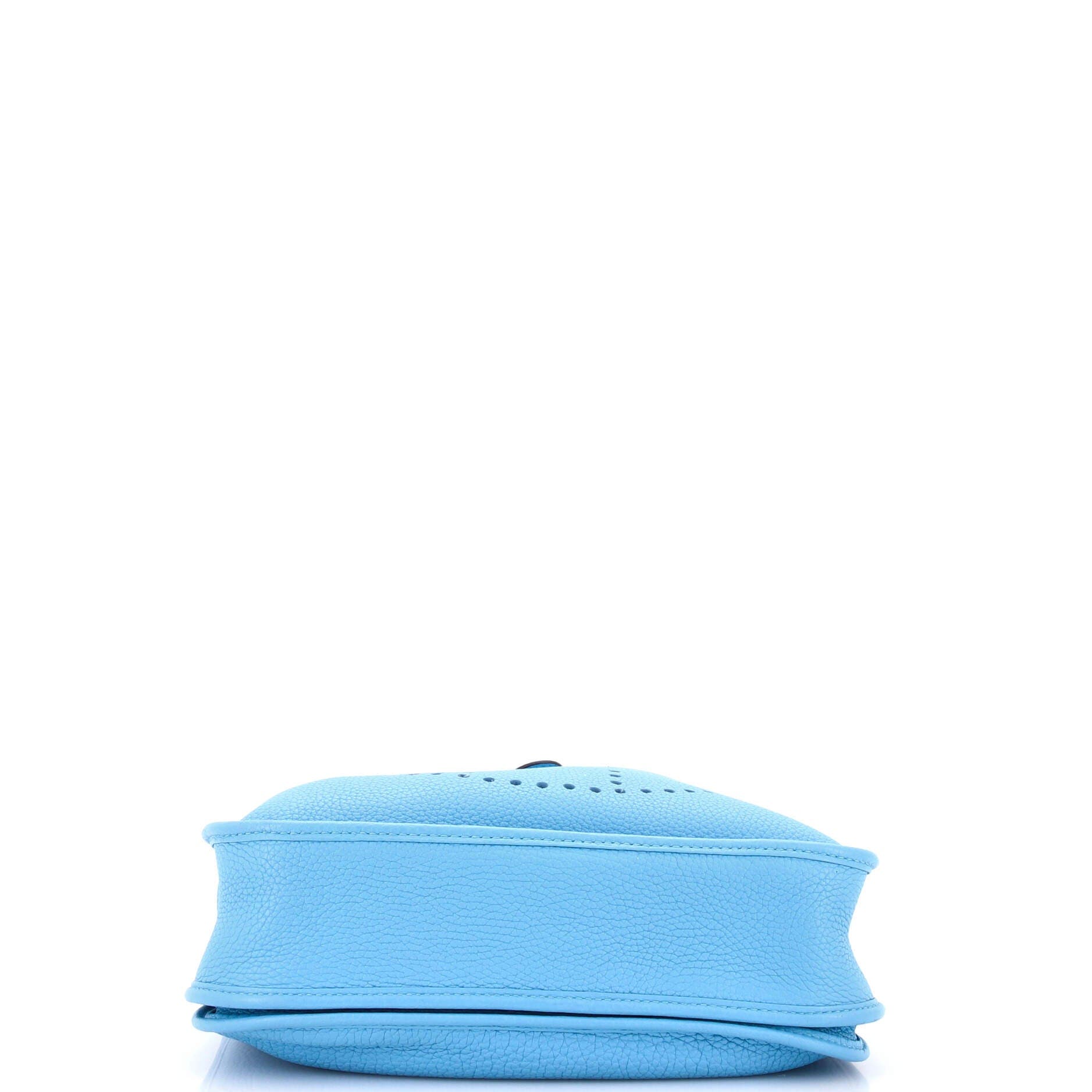 Pre-Owned Hermes Evelyne Bag Gen III Clemence PM, Alternate, color, Bleu Du Nord