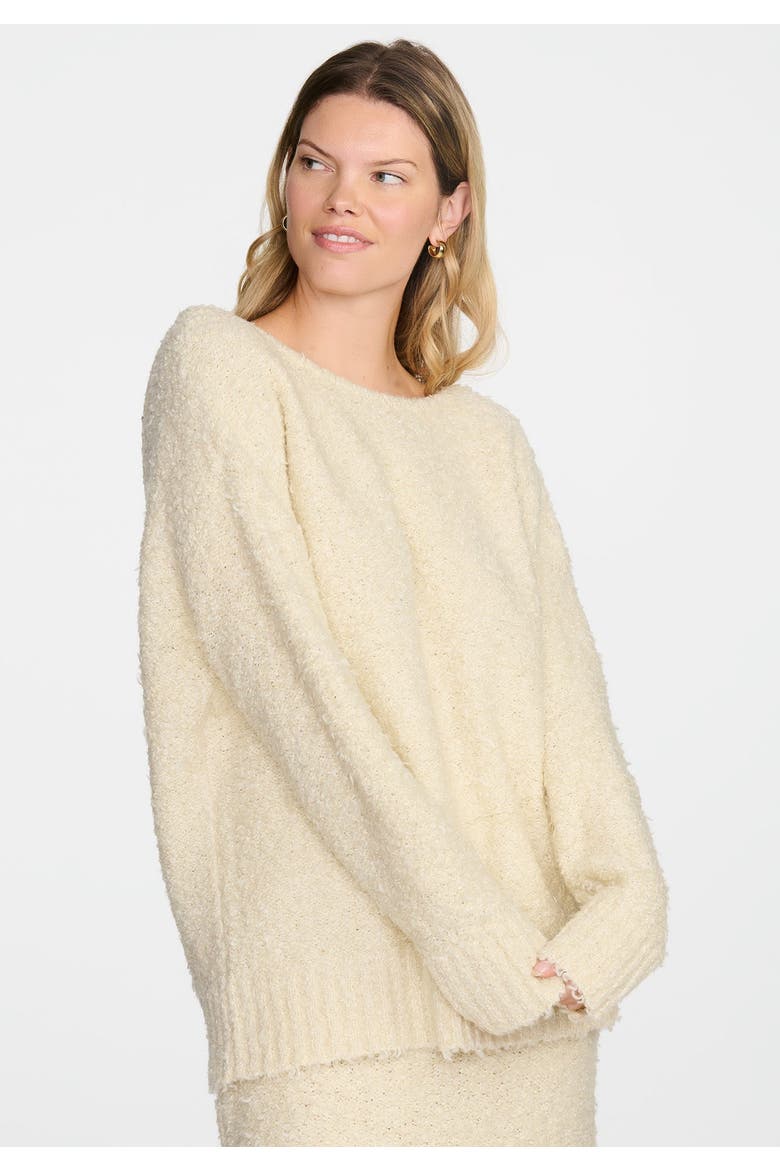 The Open Back Sweater  Boucle, Alternate, color, CREAM