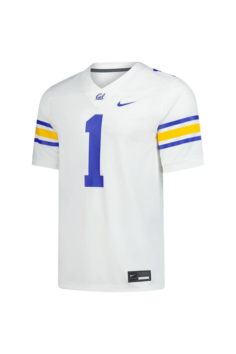 Men's Nike #1 White Cal Bears Untouchable Replica Game Jersey, Alternate, color, White