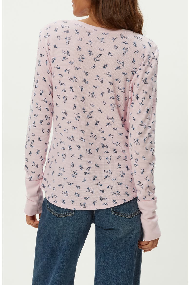 Regan Floral Waffle Knit Henley, Alternate, color, ROSEWATER