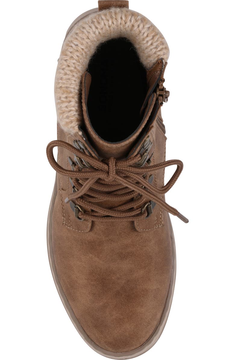 CLIFFS BY WHITE MOUNTAIN Kimmie Knit Cuff Side Zip Boot, Alternate, color, Tan Fabric