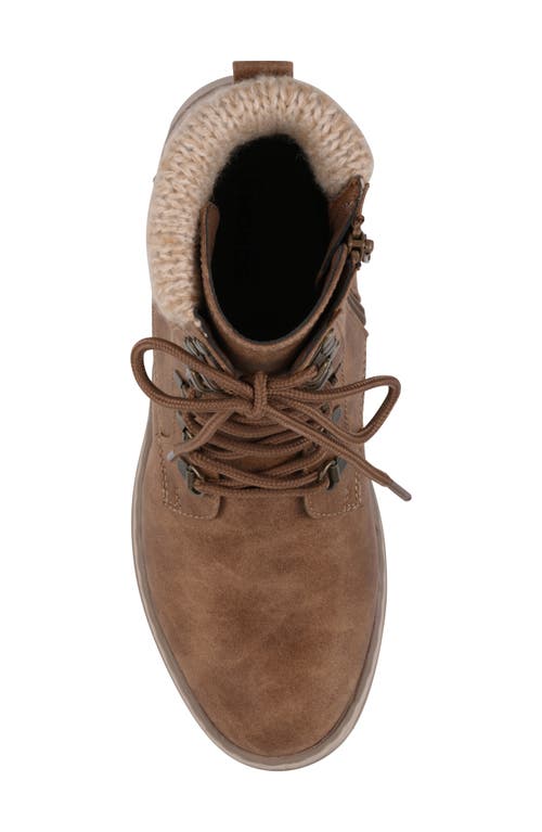 Cliffs By White Mountain Kimmie Knit Cuff Side Zip Boot In Brown