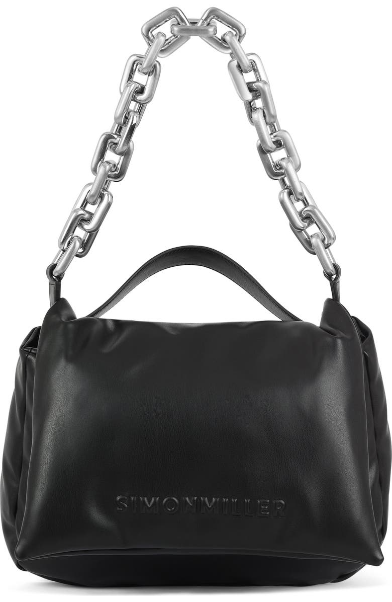 Simon Miller Linked Turnover Faux Leather Shoulder Bag, Alternate, color,