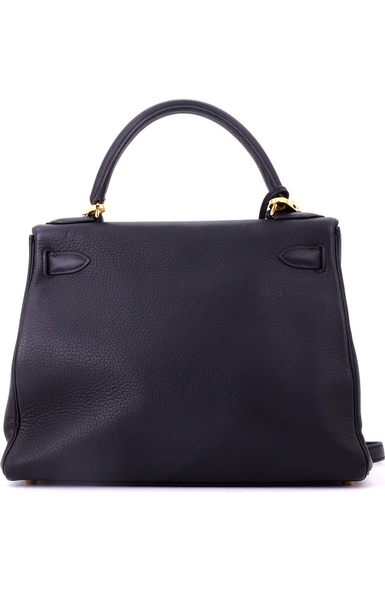 Pre-Owned Hermes Kelly Handbag Black Clemence with Gold Hardware 28, Alternate, color, Noir