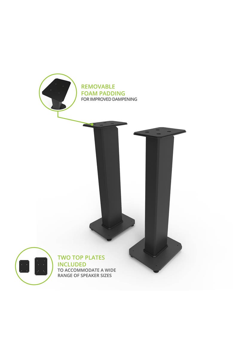 Kanto SX30 30" Fillable Speaker Stands with Isolation Feet - Pair, Alternate, color, Black