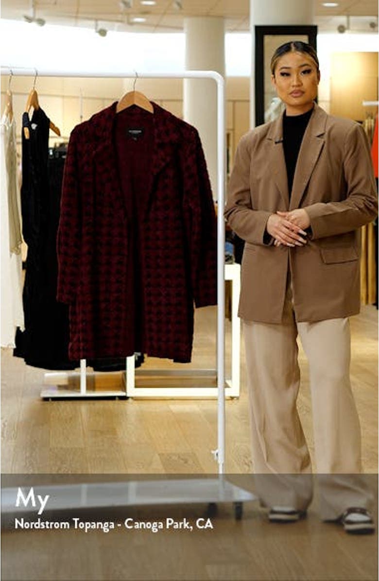 Houndstooth Open Front Sweater Coat, sales video thumbnail