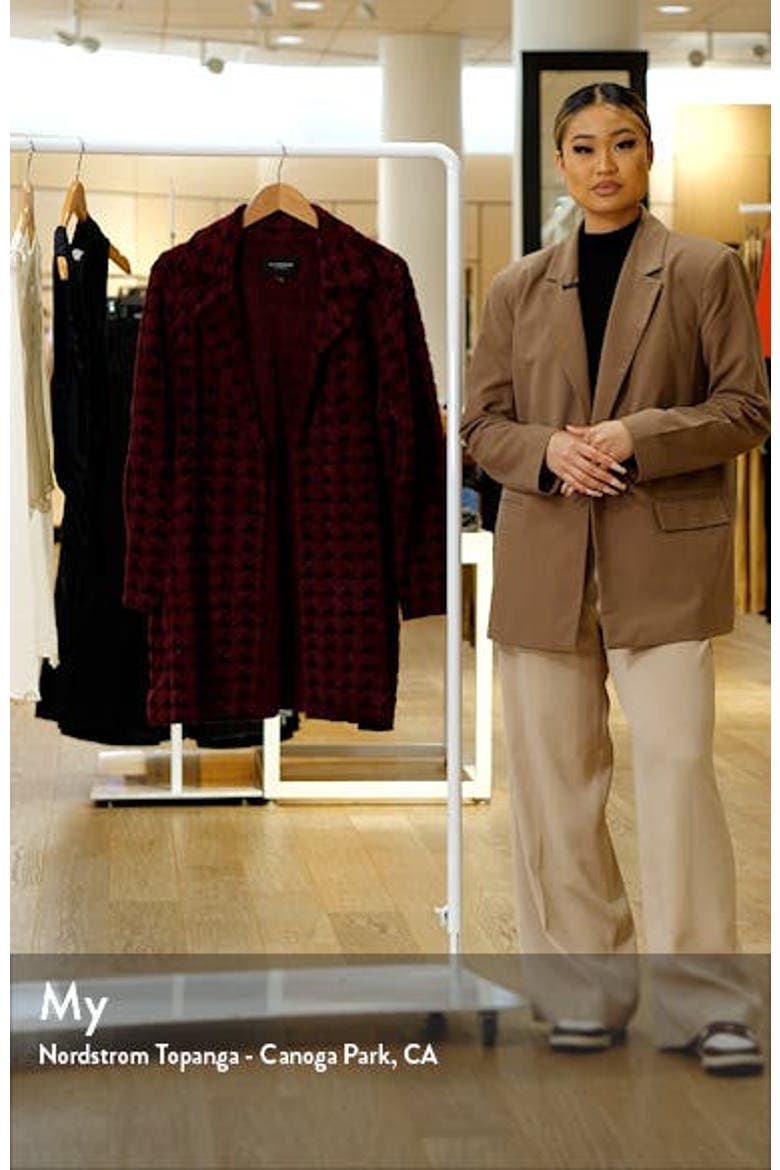 Houndstooth Open Front Sweater Coat video