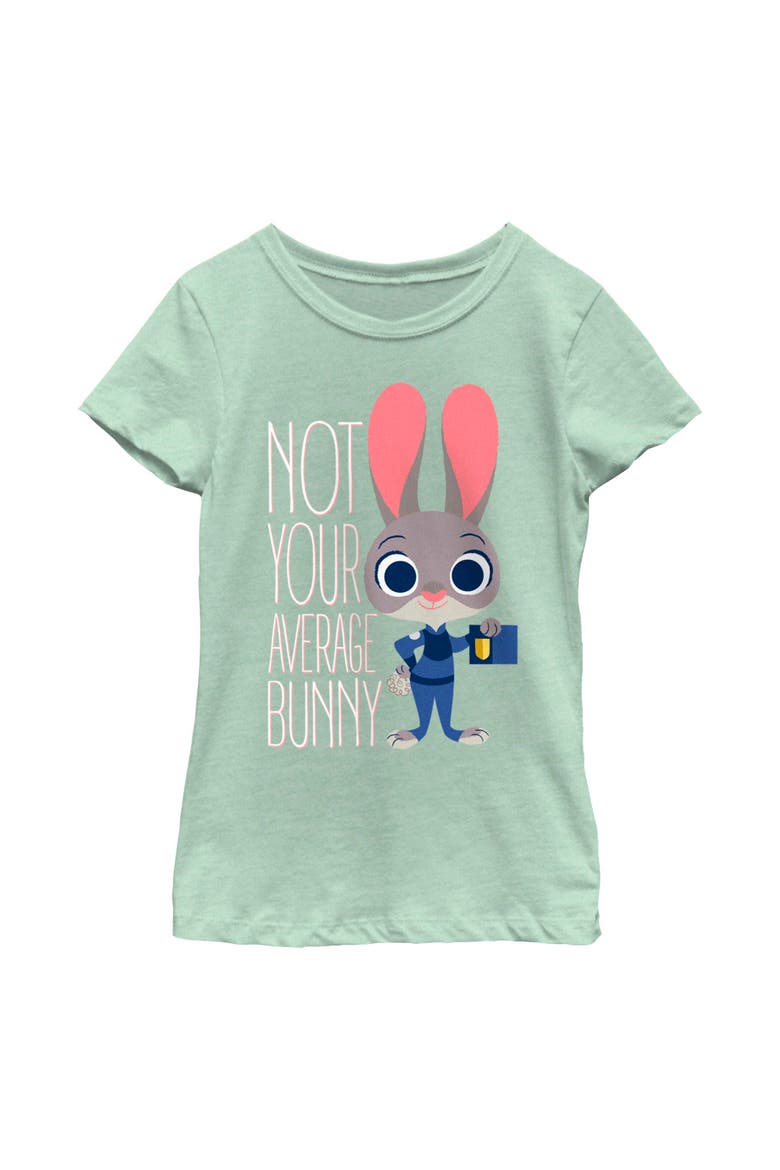 Girl's Zootopia Not Your Average Bunny  Graphic T-Shirt, Main, color, Mint