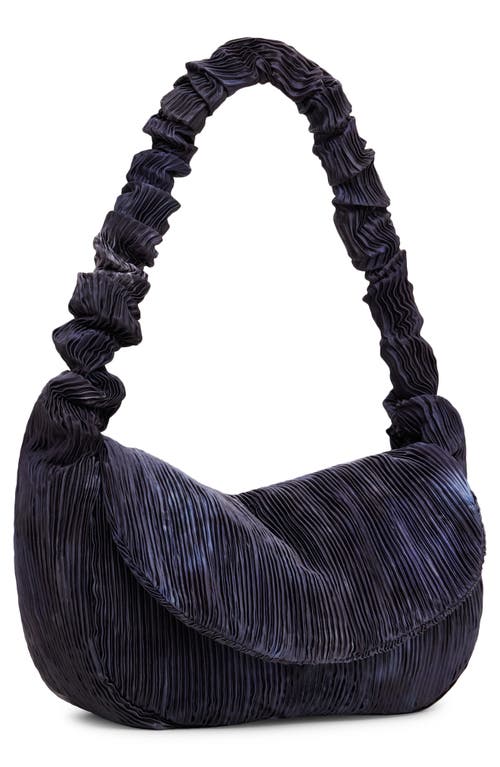 Desigual X Collina Strada Batik Pattern Plissé Shoulder Bag In Dark Blue