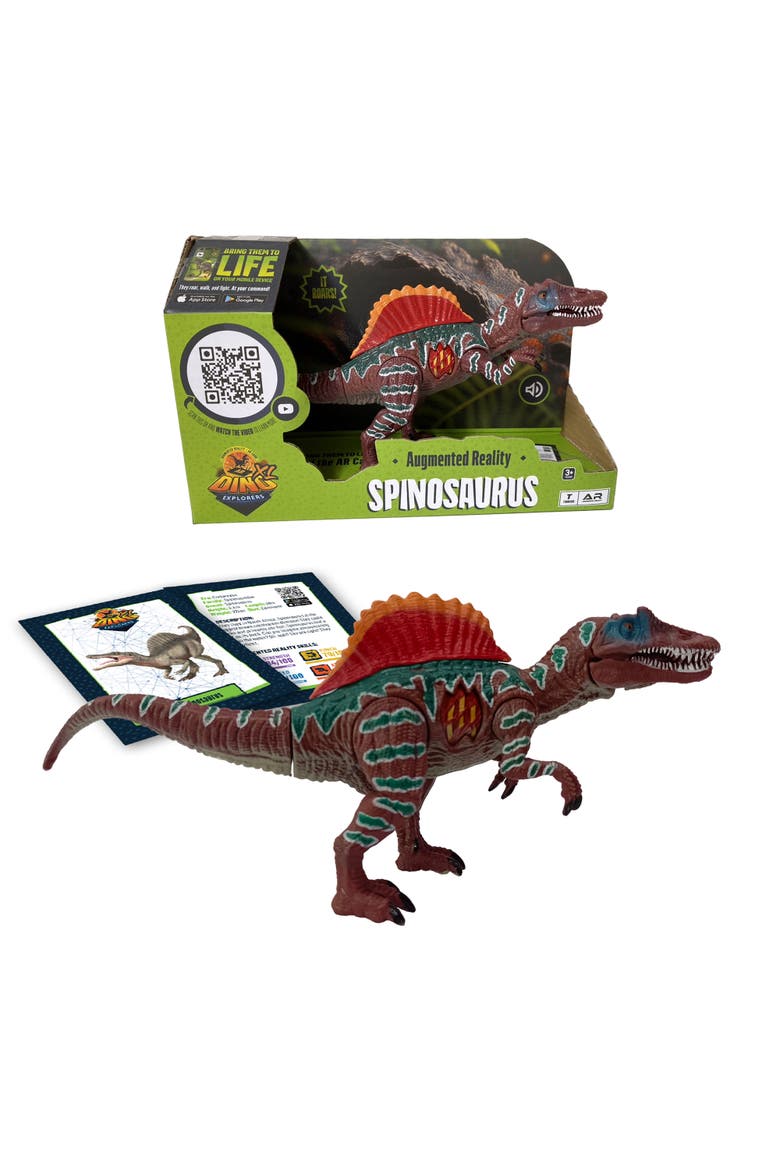 Ar Dinosaur Xl and Brick Combo 10 Inch Spinosaurus Figure, Alternate, color, Multicolored