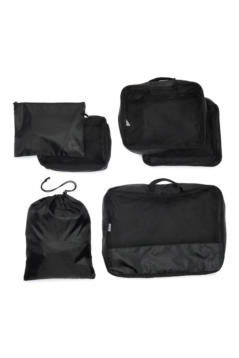 Set of 6 Packing Pods, Main, color, BLACK/ BLACK