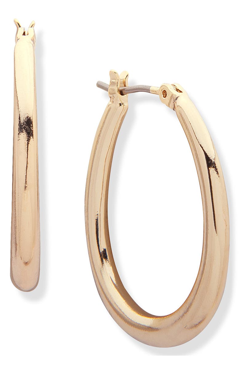Lauren Ralph Lauren Oval Hoop Earrings, Main, color, Gold