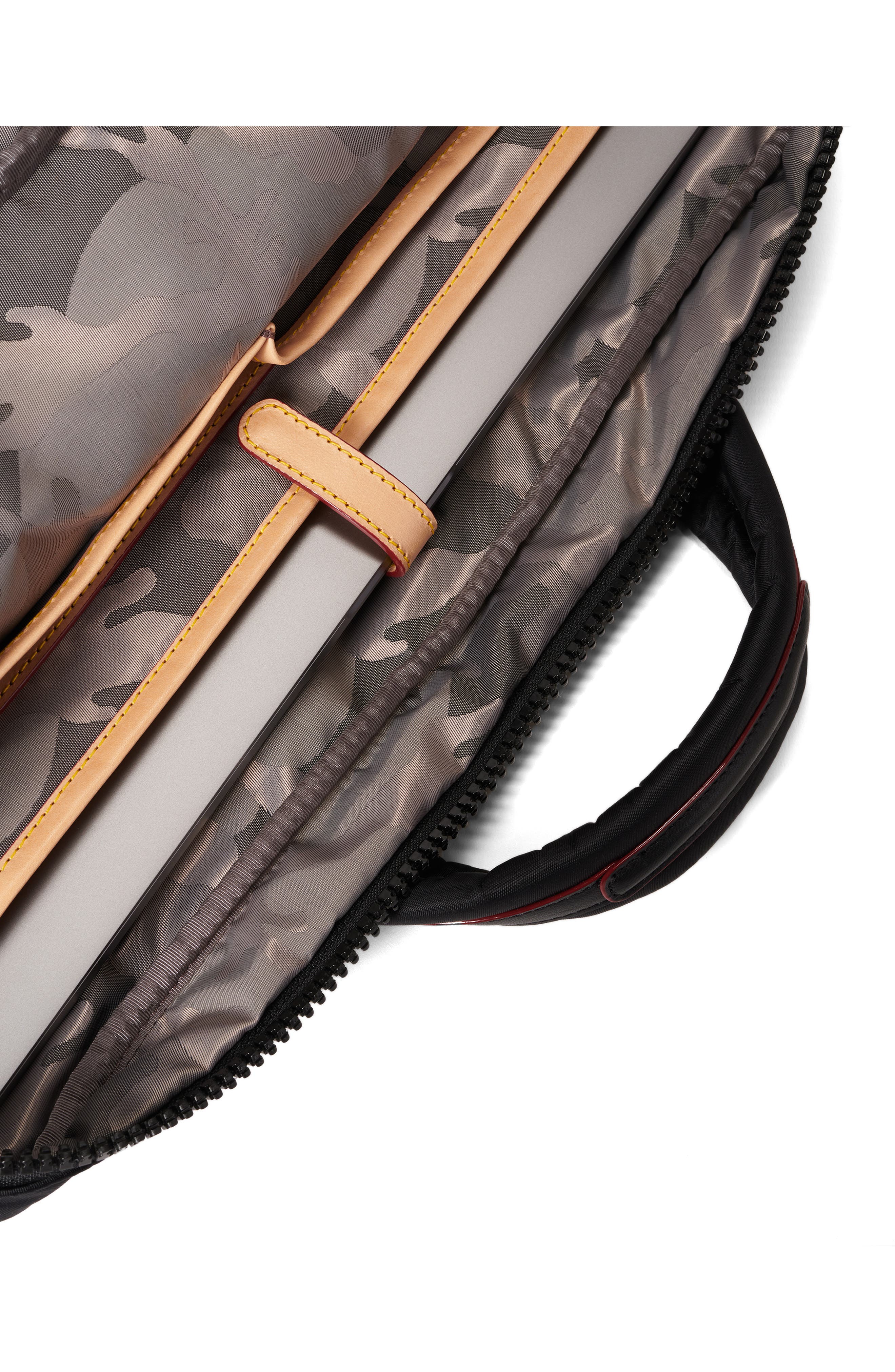 MZ Wallace Black Bleeker Slim Briefcase, Alternate, color, 