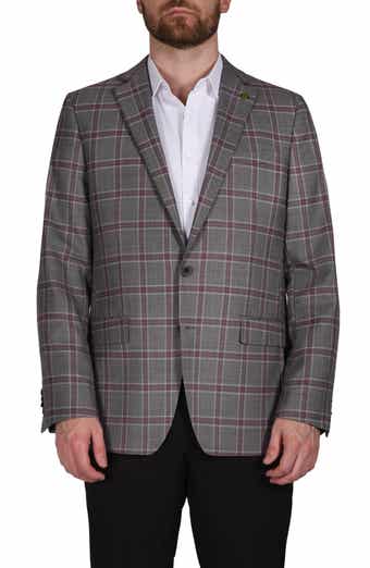 CRICKETEER Plaid Wool Blend Blazer