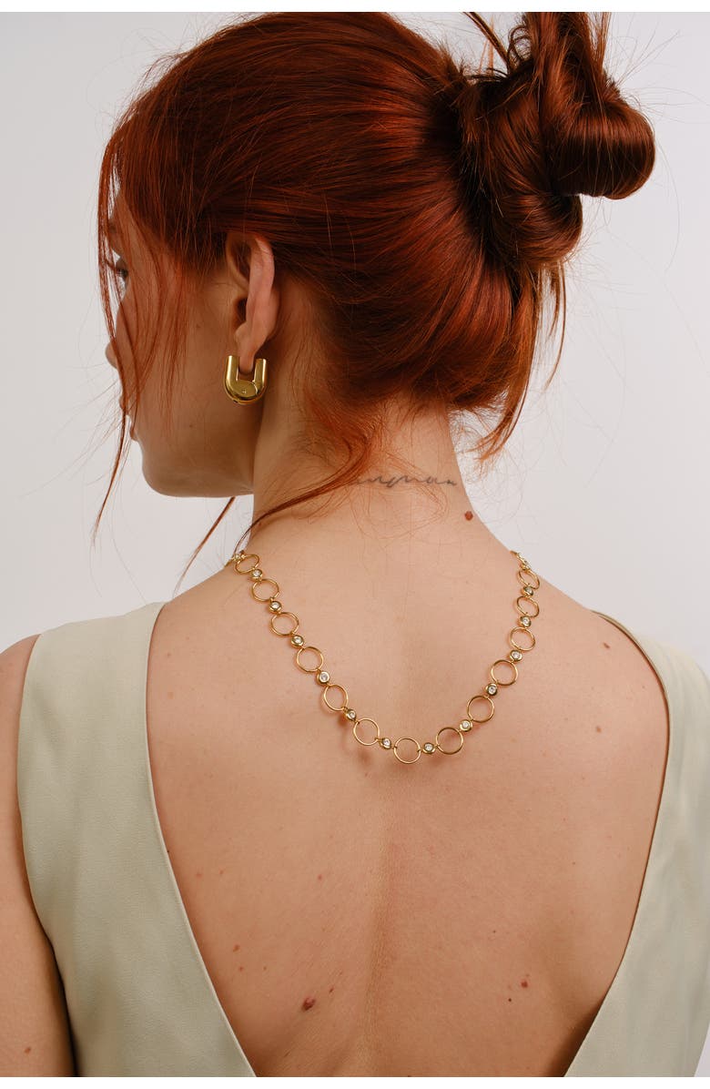 Zynnia Collective Lattice Necklace, Alternate, color, Gold