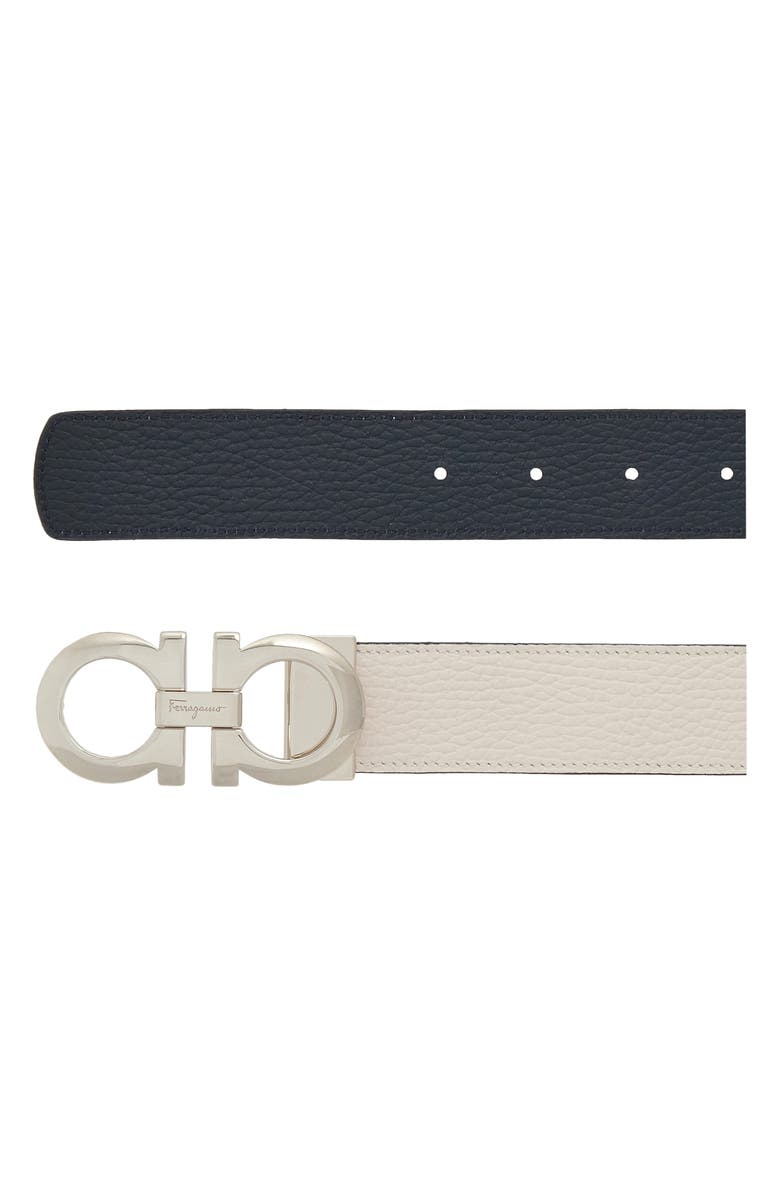 FERRAGAMO Double Gancio Reversible Leather Belt, Alternate, color,