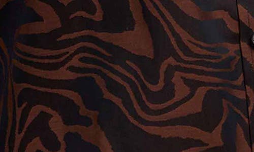 Foxcroft Hampton Print Button-up Shirt In Brown