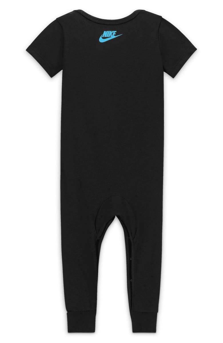 Nike Just Do It Cotton Romper, Alternate, color, Black