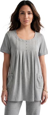 Roaman's Plus Size Two Pocket Soft Knit Swing Tunic