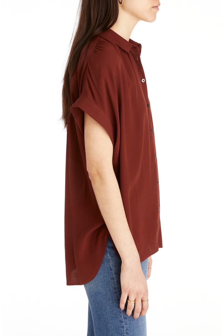 Central Drapey Shirt, Alternate, color, STAINED MAHOGANY