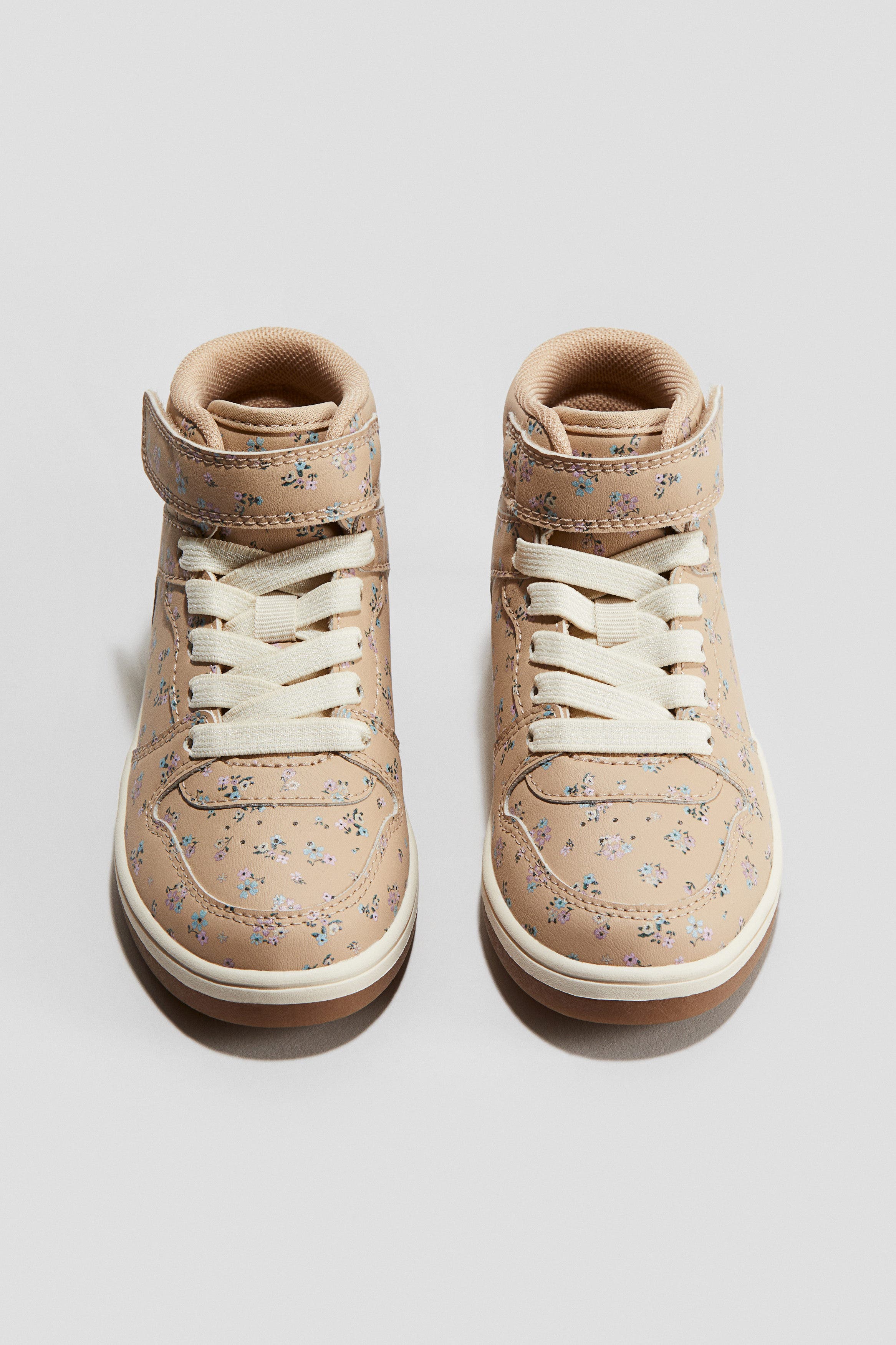 H&M Hi-top Trainers, Main, color, Beige/Floral