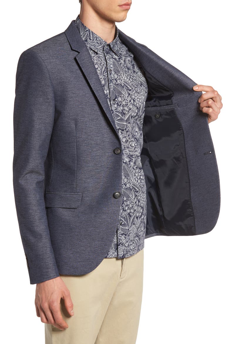 Slim Fit Jersey Blazer, Alternate, color, BLUE