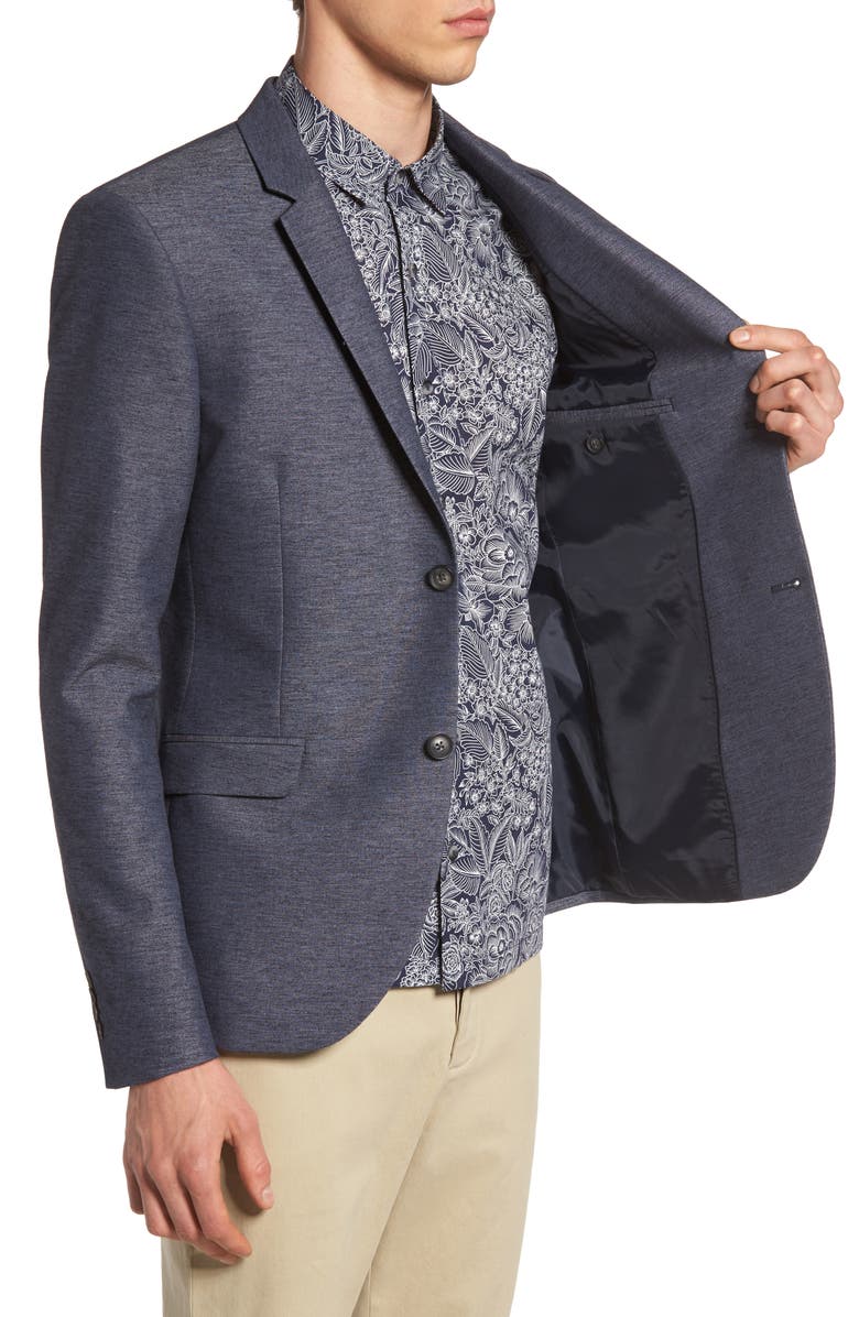 Topman Slim Fit Jersey Blazer, Alternate, color, 