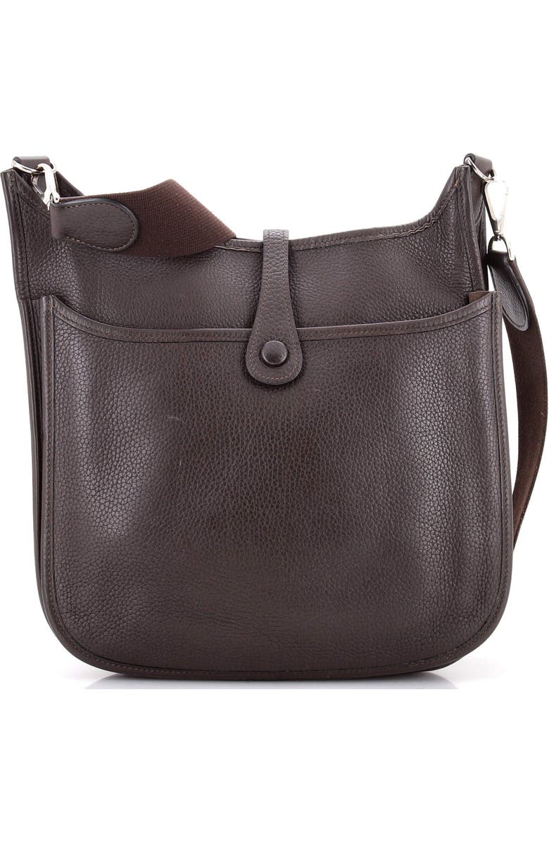 Pre-Owned Hermes Evelyne Bag Gen II Clemence PM, Alternate, color, Chocolat