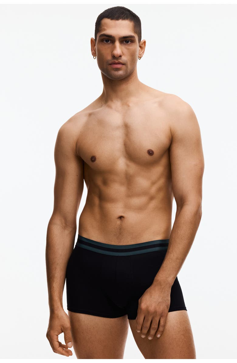 H&M 10-pack Cotton Short Trunks, Alternate, color, Black/Brown