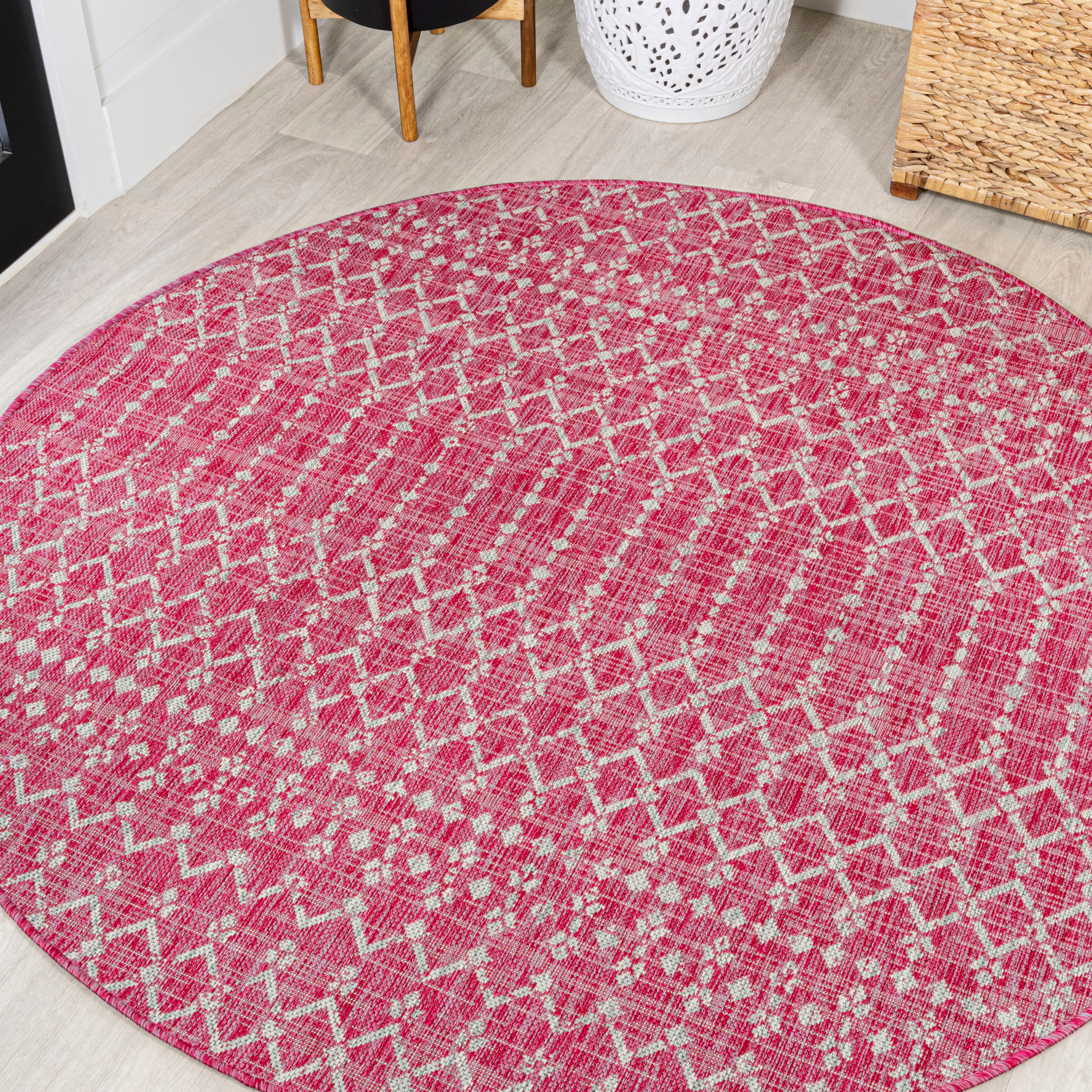 Fuchsia/Light Gray