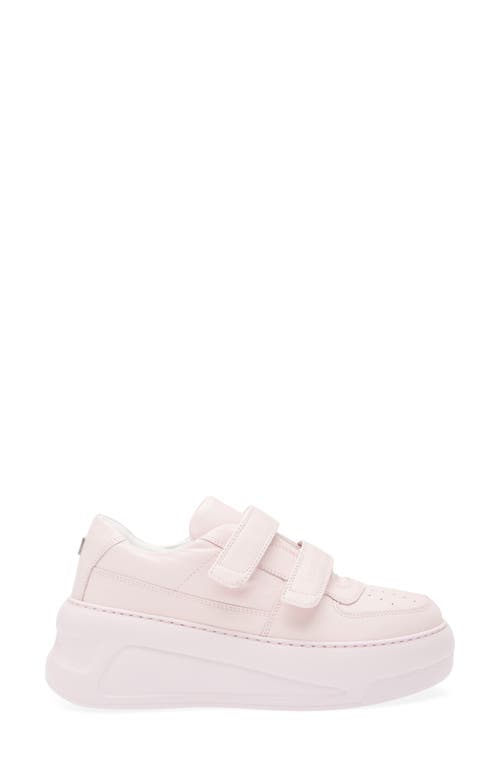 Acne Studios Velcro Strap Platform Sneakers In Pastel Pink Bky