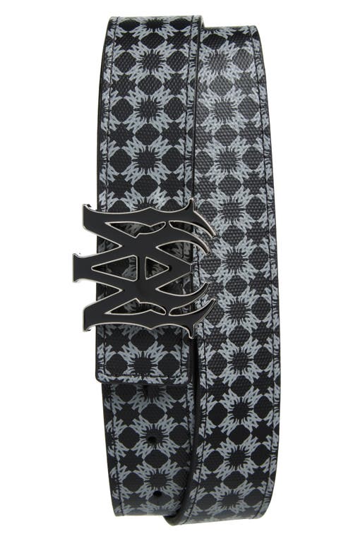 Amiri Ma Quad Enamel Buckle Coated Canvas Belt In Black