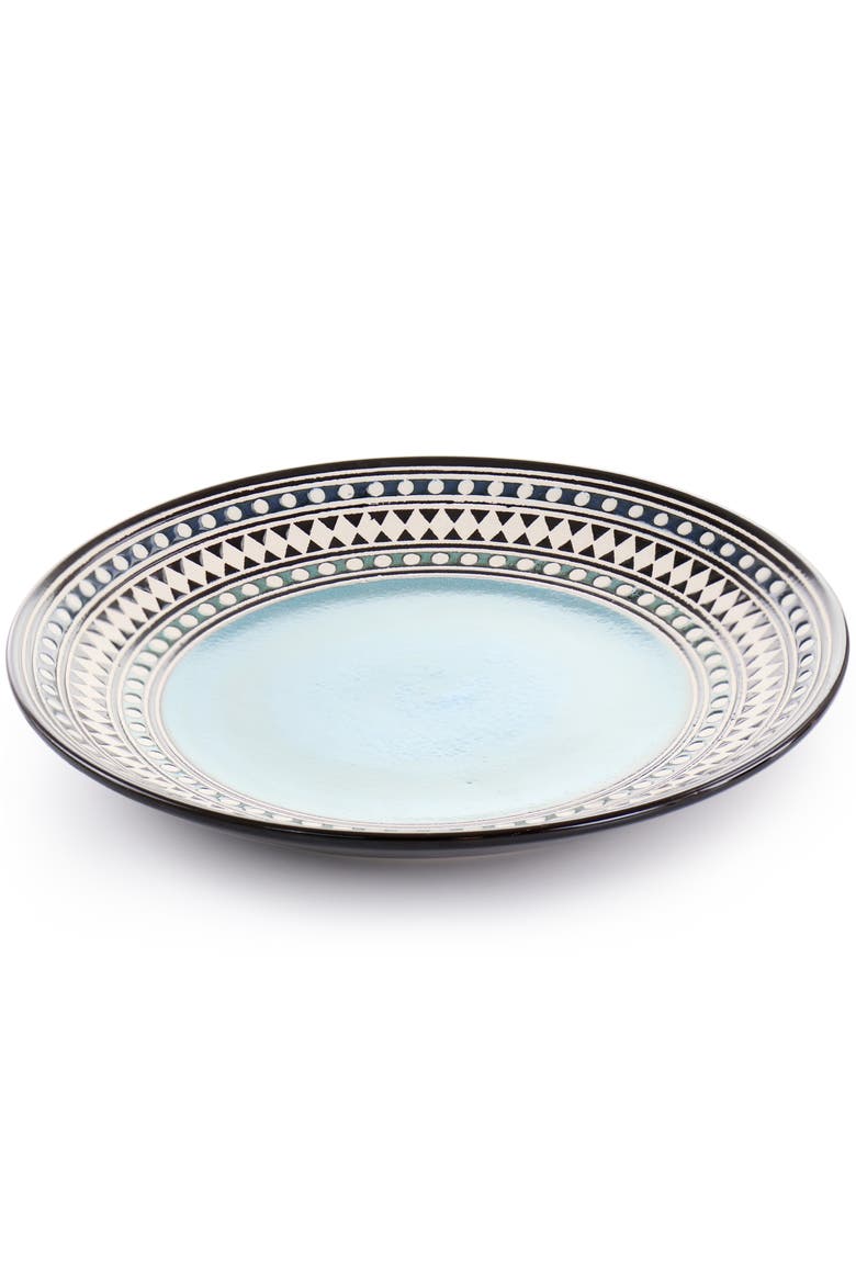 Blue Sage 16 Piece Double Bowl Stoneware Dinnerware, Alternate, color, Blue