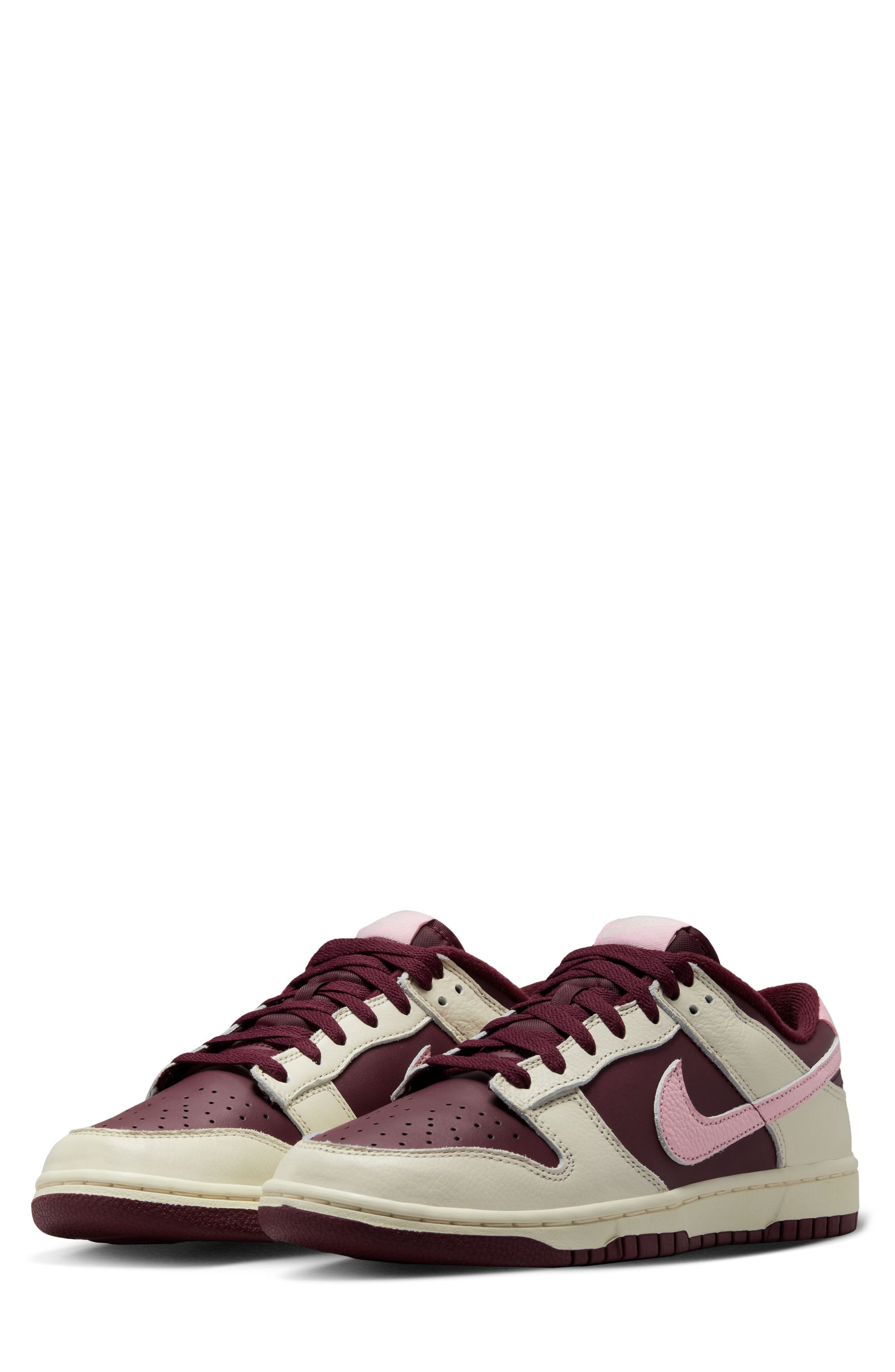 Valentine's Day Dunk Low Retro Premium Sneaker, Main, color, PALE IVORY/ SOFT PINK