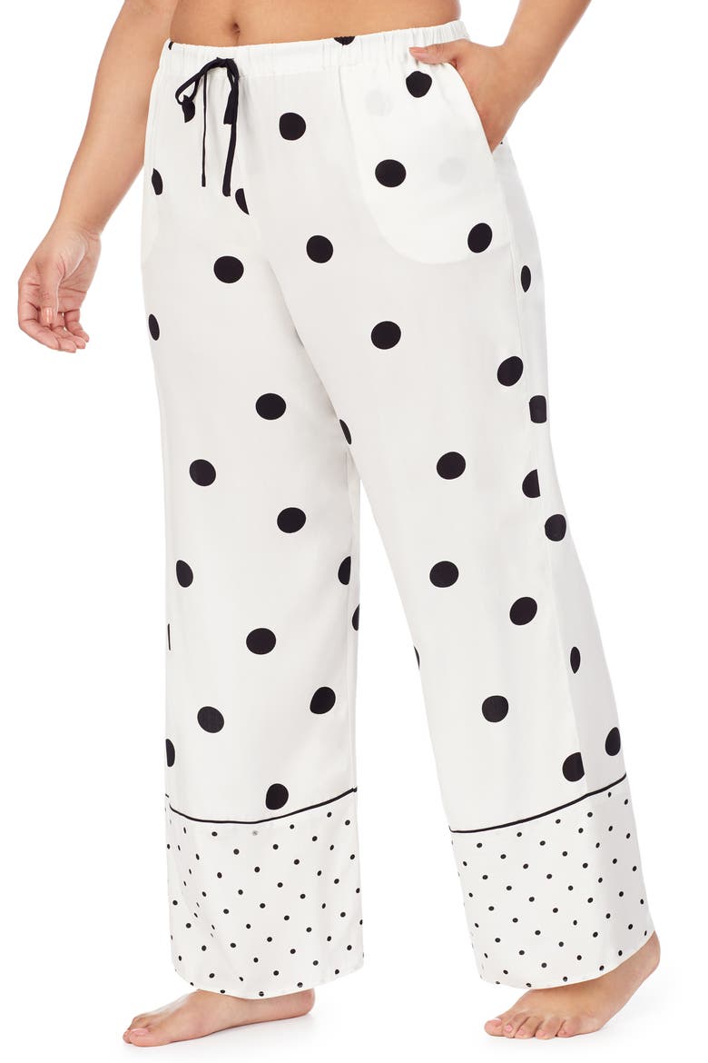 Elsa Woven Pajama Pants, Alternate, color, BLACK/WHITE LARGE DOT