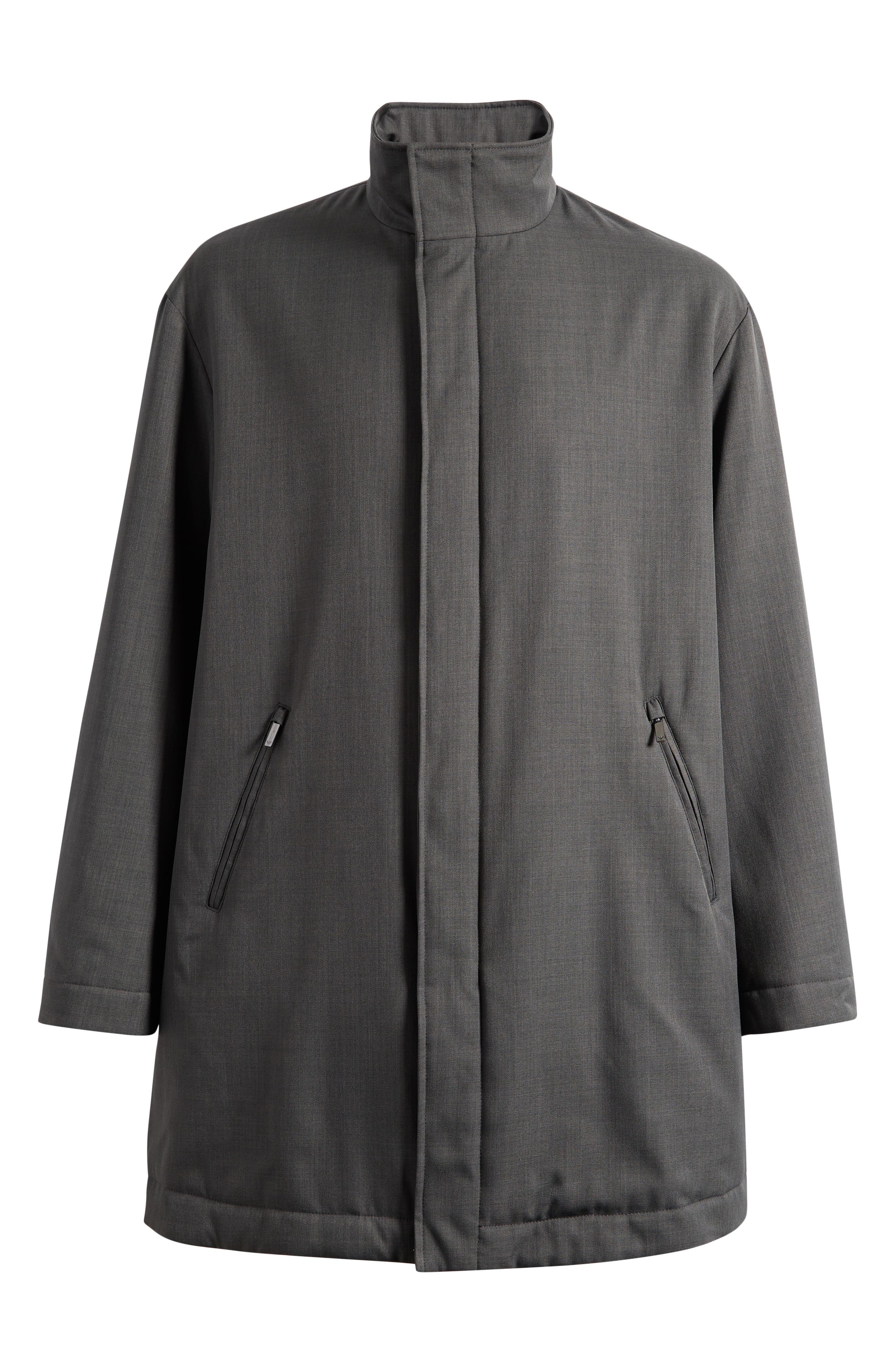 Emporio Armani Caban Stand Collar Coat