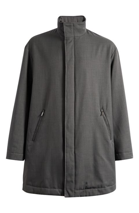 Caban Stand Collar Coat
