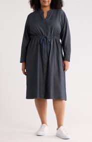 eileen fisher organic cotton dress Organic Cotton Gauze V-Neck Dress