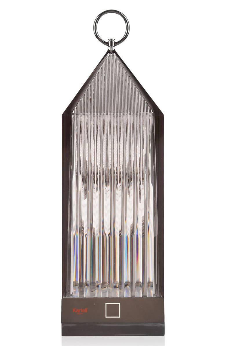 Kartell Lantern Rechargeable Lamp, Main, color, Smoke
