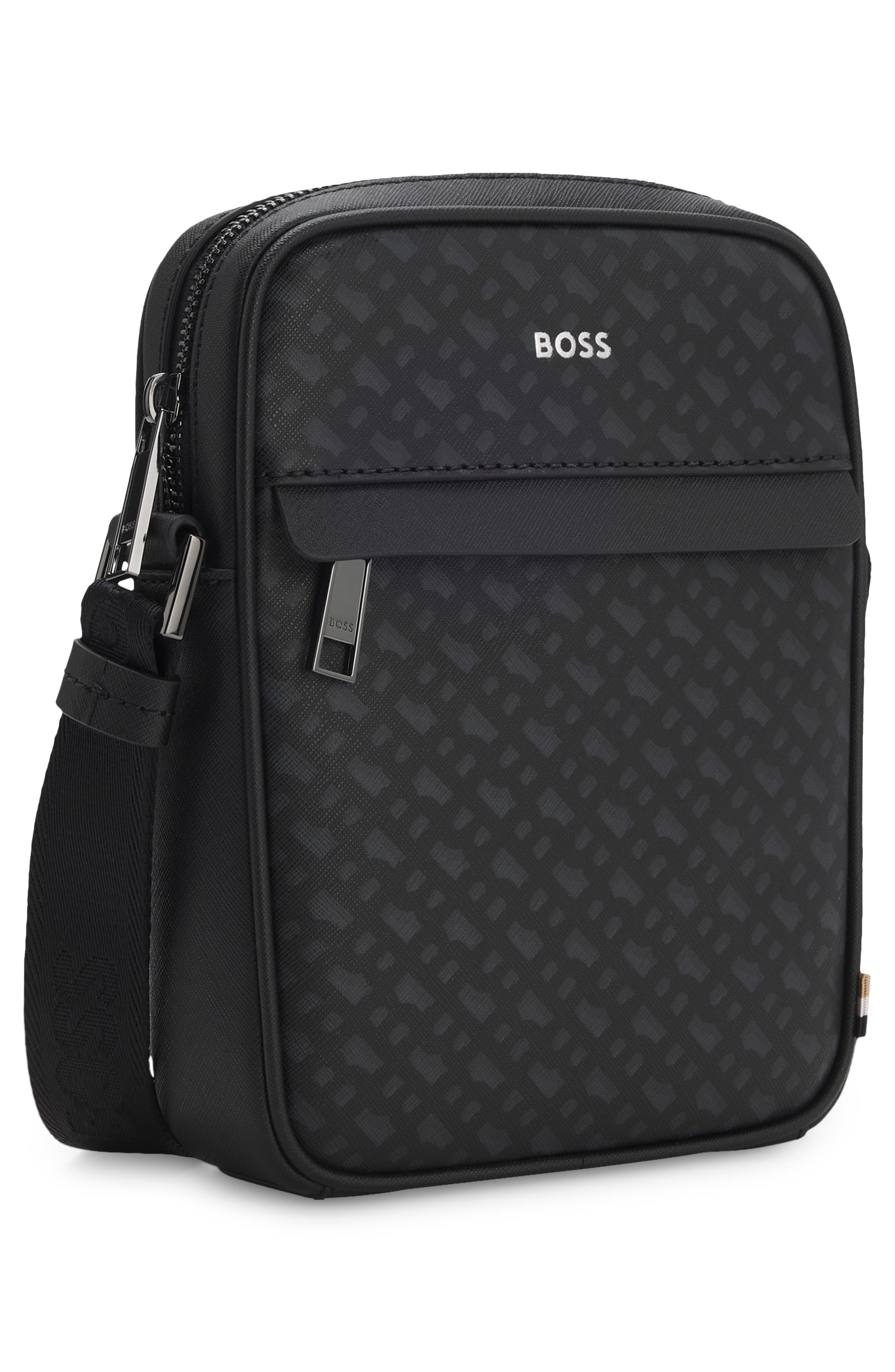 HUGO Zair Bonded Leather North/South Crossbody Bag, Alternate, color, 