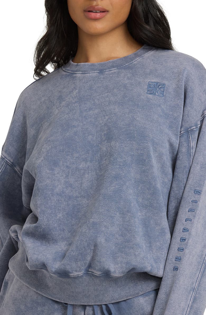 Billabong Kendal Saltwashed Fleece Sweatshirt, Alternate, color, Stone Blue