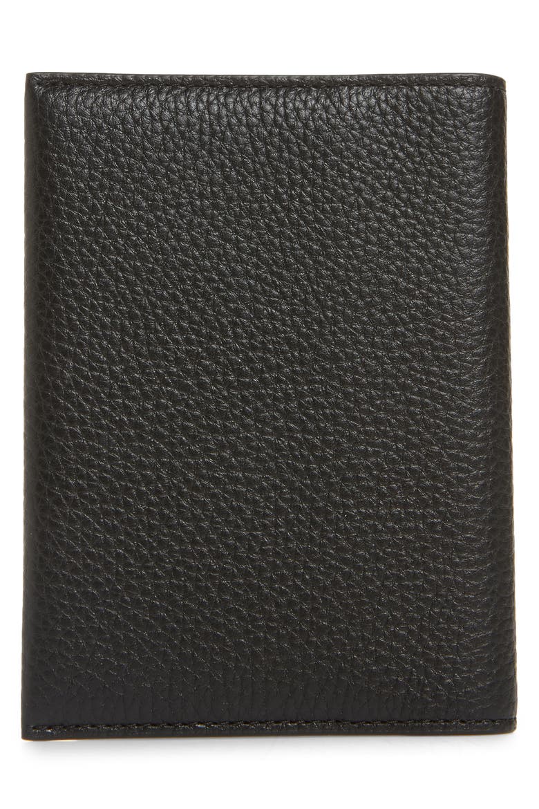 Perry Leather Passport Holder, Alternate, color, BLACK