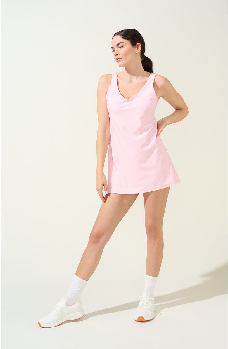 Bobbe Active Breakpoint A-Line Tennis Dress, Alternate, color, Light Pink