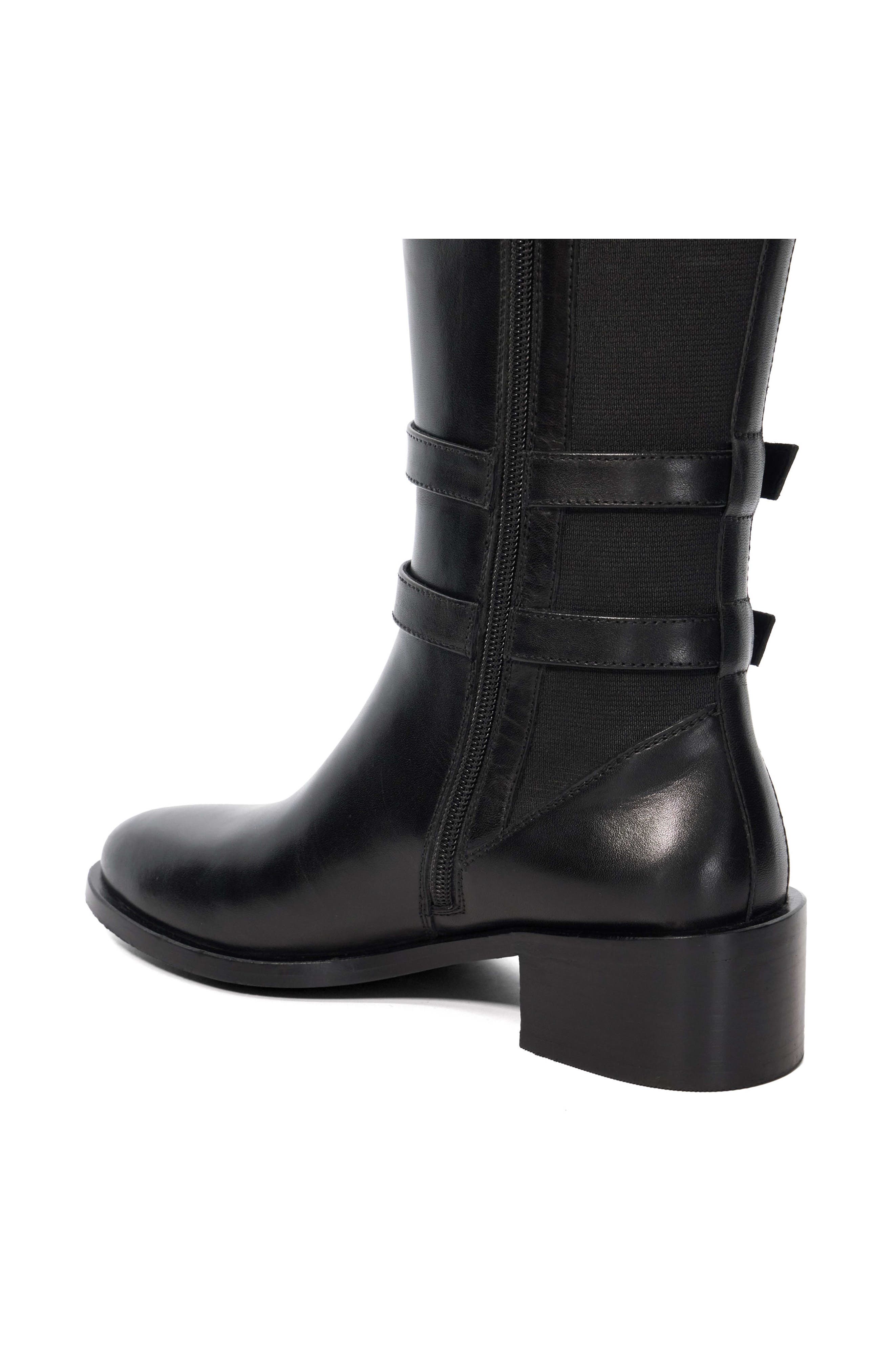 Dune London Tatter Knee High Boot, Alternate, color, Black