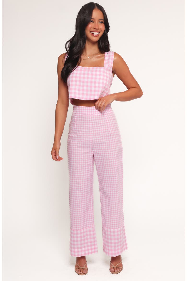 Devlin Check Crop Tank, Alternate, color, PINK GINGHAM