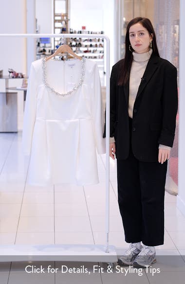 Kimberly Rhinestone Long Sleeve Minidress