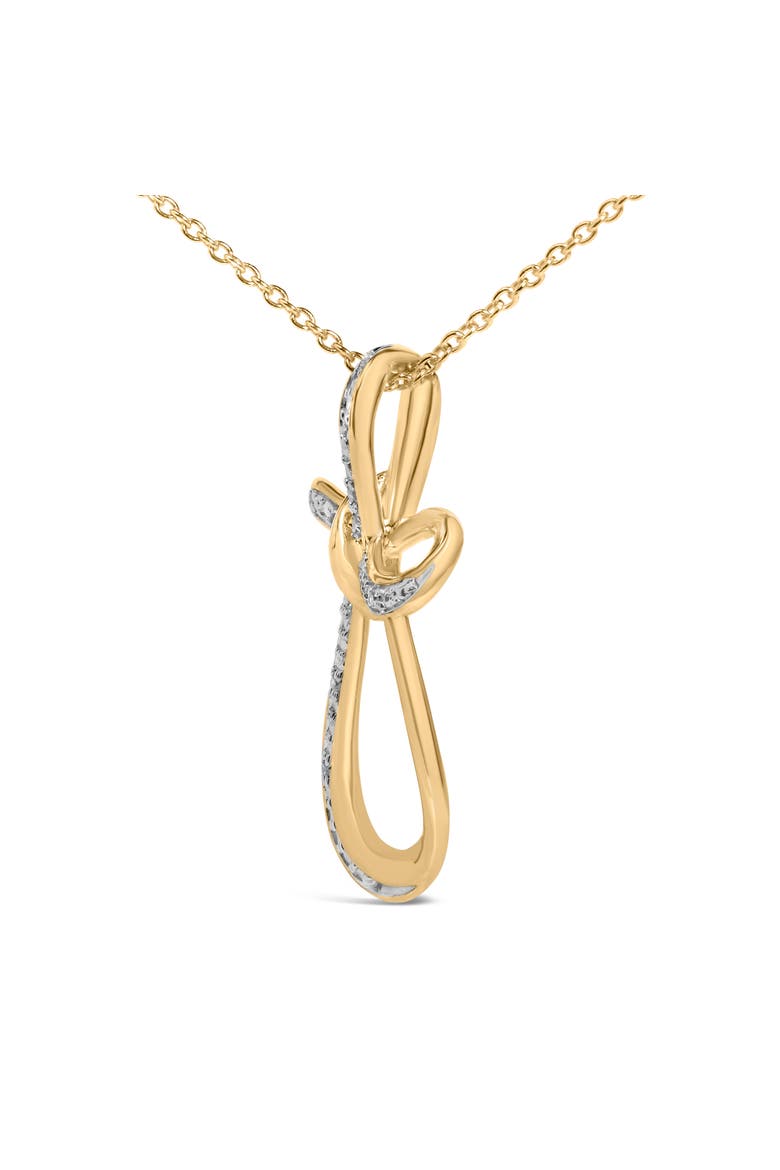 Gold Vermeil Diamond Accent Infinity Cross Pendant Necklace, Alternate, color, Silver