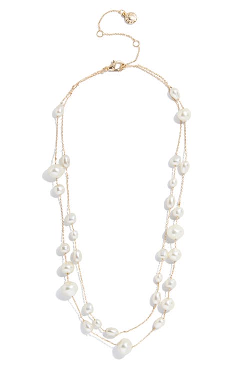 Blair Layered Faux Pearl Necklace